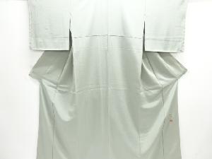 作家物　霞模様織り出し一つ紋色無地着物